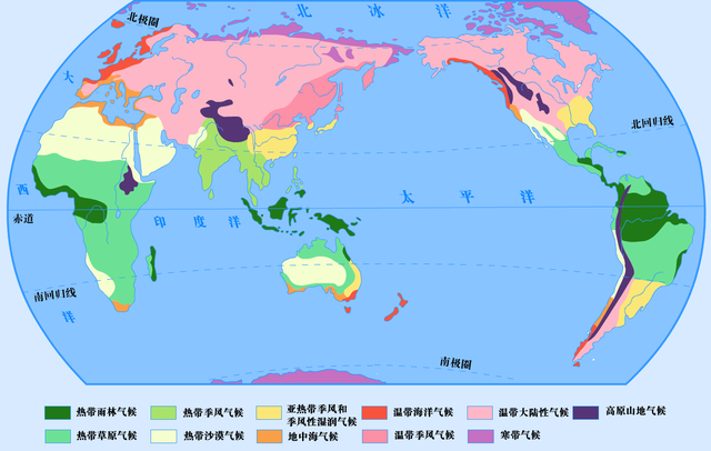 在亚洲分布着多少种气候类型，在亚洲分布着多少种气候类型的原因（为什么恒河三角洲是热带季风气候）