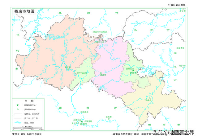 县级市是什么意思，地级市是什么意思通俗（2022年湖南省及下辖14市州标准地图政区版）
