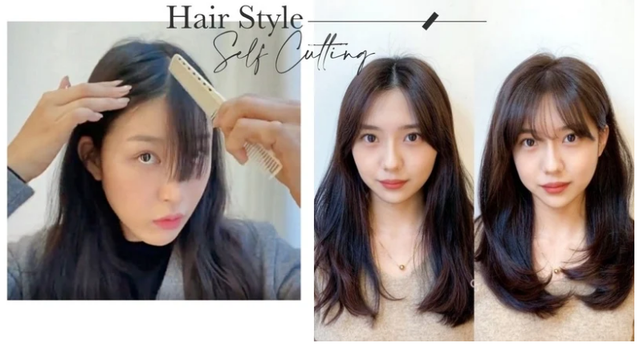 怎么剪斜刘海简单好看，韩国发型师教你在家剪刘海