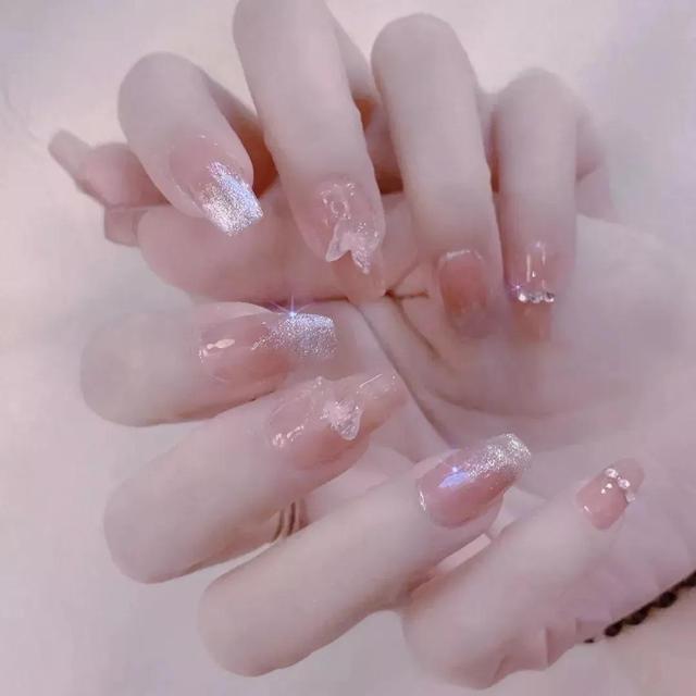 自然的猫眼美甲，超闪的猫眼美甲，美爆了！