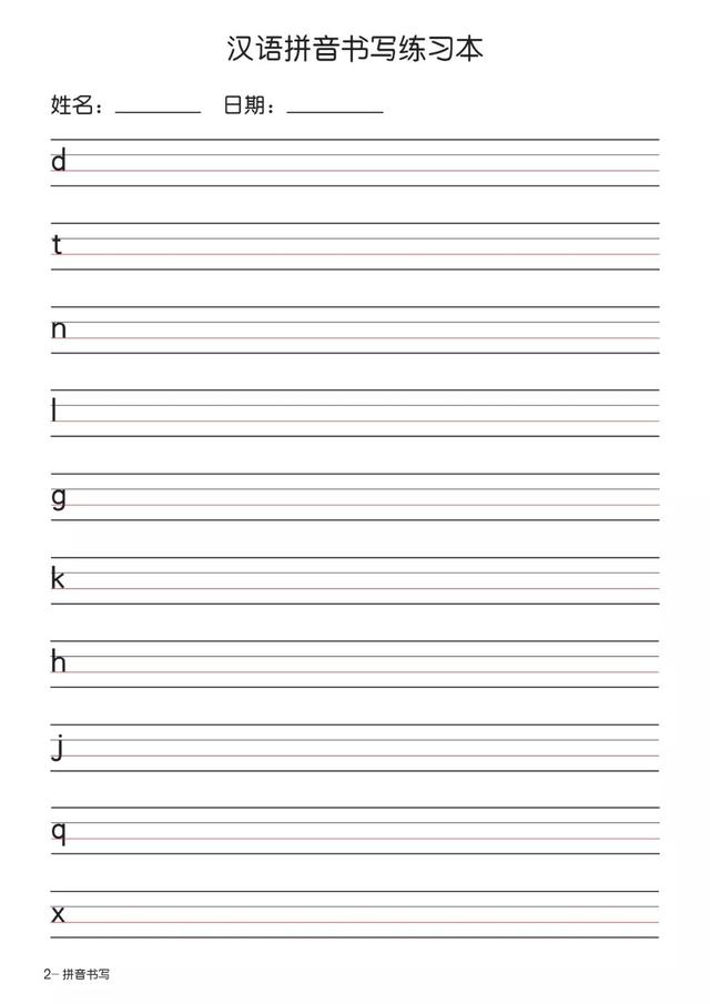 24个韵母表图片，韵母有多少个（小学一年级汉语拼音重点知识汇总+描红）