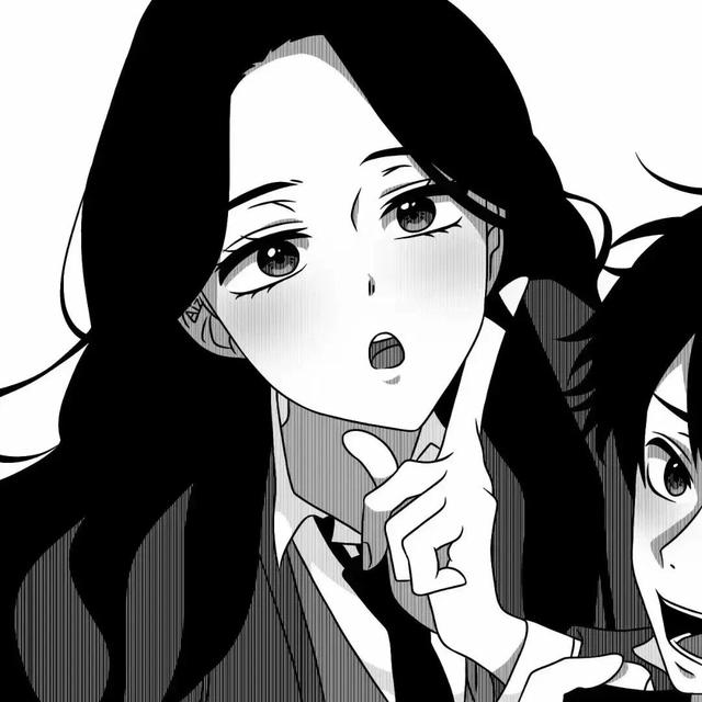 黑白日系情侣头像，日系黑白情头微信（超好看的动漫情侣黑白头像）
