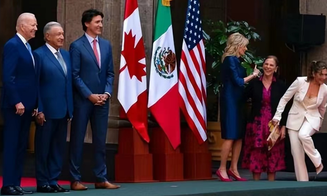 美国第一夫人谁最美，加拿大夫人穿深v抢风头