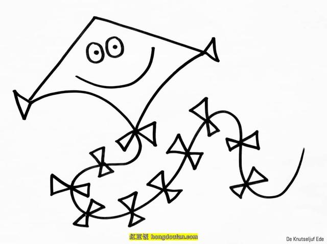 关于春天的简笔画，简笔画春天的画怎么画（春天一起去放风筝小学生简笔画）