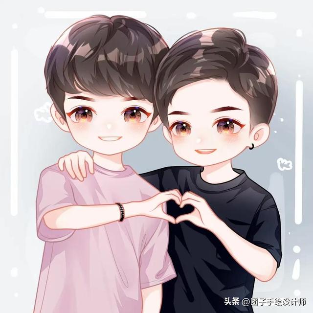 爆款情侣头像 一人一半动漫，情侣头像动漫一人一半微信（幸福甜蜜的卡通情侣头像）