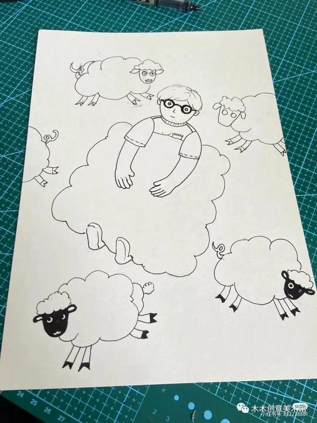 羊简笔画，羊简笔画彩色（综合绘画教程—羊了个羊创意画来了）