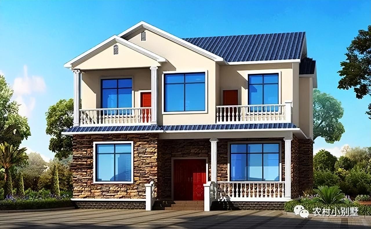 两开间二层别墅设计图,28款二层农村别墅 - 玉三网