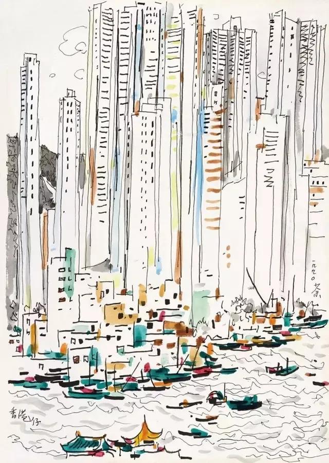 吴冠中作品，吴冠中作品长江三峡赏析（吴冠中笔下的中国香港）