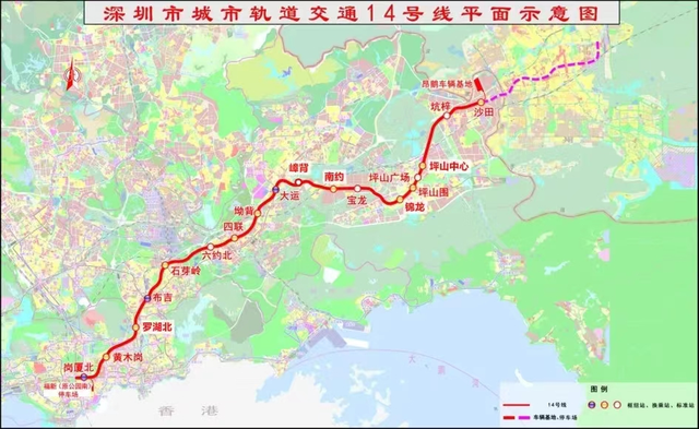 深圳坪山云巴2号线规划，一次迎来2地铁+16个站点