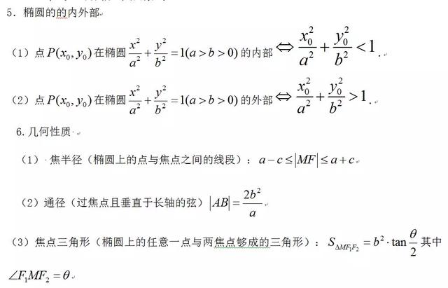 抛物线的基本知识点，抛物线的基本知识点有哪些（高中数学椭圆、双曲线、抛物线的重点知识归纳和常用结论汇总）