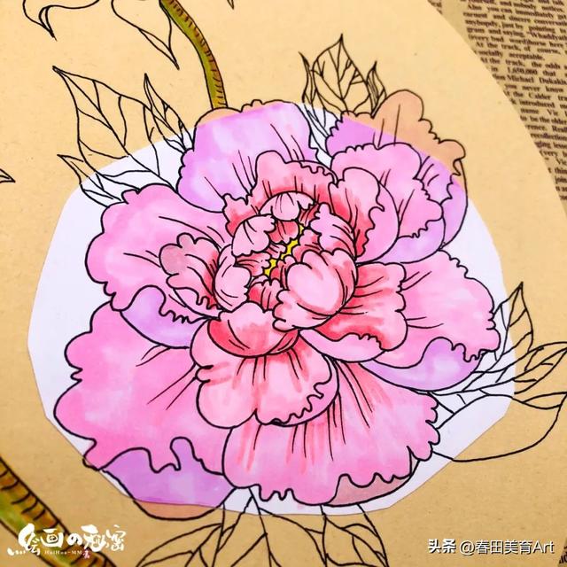 6到8岁的儿童画教程花，教程丨少儿美术课程《牡丹》