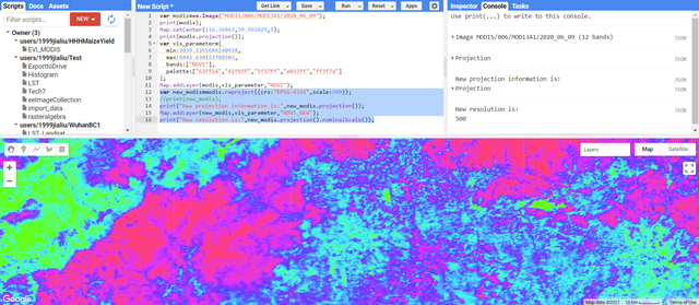 Google Earth Engine谷歌地球引擎地理与投影坐标系转换及重投影