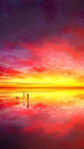 落日余晖图片，落日余晖（壁纸：黄昏夕阳）