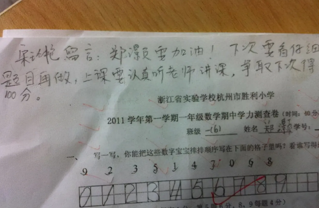 孩子卷子上家长意见应该怎么写，试卷评语家长怎样写20字以内（家长“试卷评语”走红）