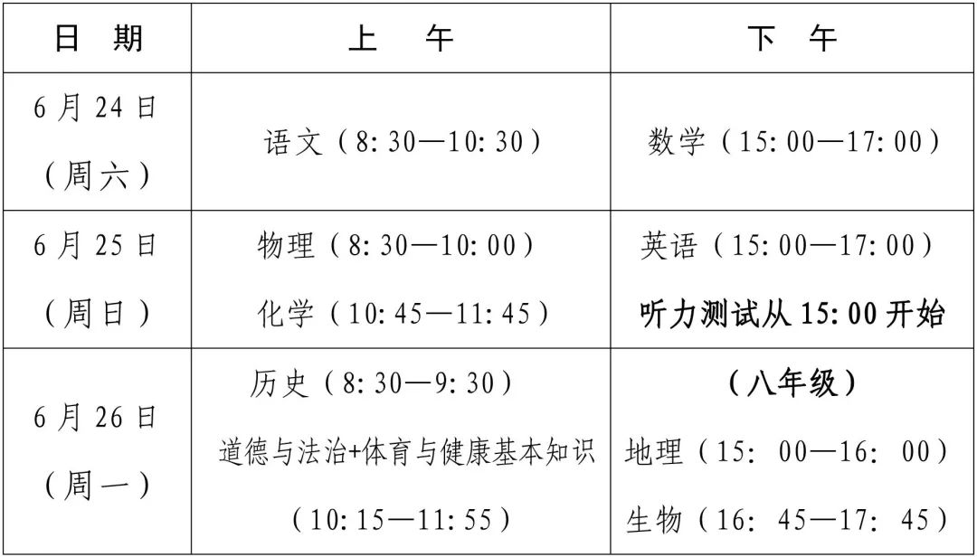 中学生中考在什么时间，中考在什么时候（福建中考时间定了！）