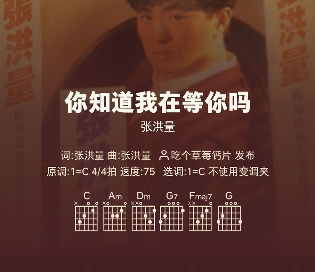 世界第一等吉他谱，世界第一等吉他谱c调（好谱分享：你知道我在等你吗）