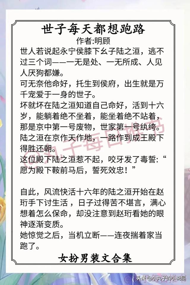 女扮男装的穿越小说，五本女扮男装文推荐（《我在开封当顾问》《朕立御医为皇后》贼精彩）