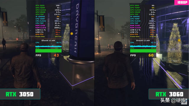 rtx3050显卡什么水平，3050和3060性能差多少