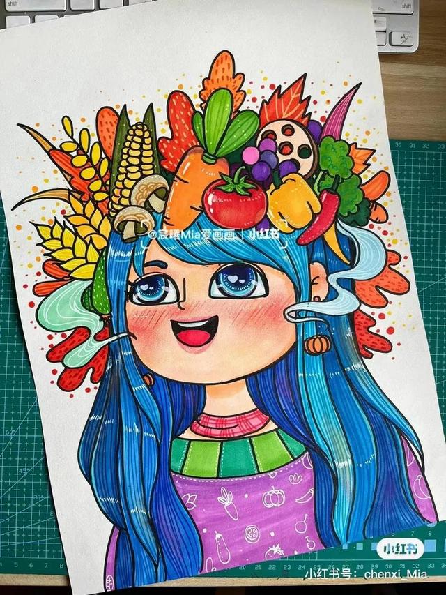 秋天最简单的画，简单秋天的简笔画方法（50张马克笔色彩丰富的秋天主题装饰画）