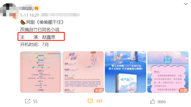 肖战和赵露思演的电视剧叫什么，肖战和赵露思新剧（《偷偷藏不住》被传筹拍）