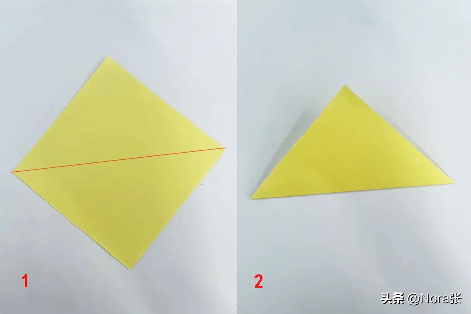 用正方形的纸折玫瑰花,不凋零的五色花折纸方法 - 玉三网