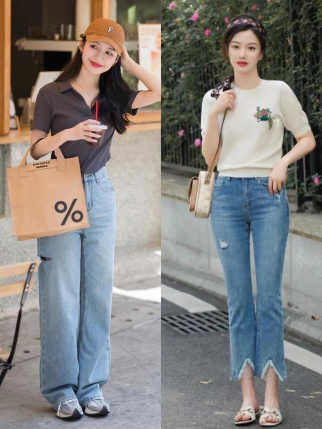 牛仔裤的款式，牛仔裤的款式有哪些（这5种搭配一套比一套洋气）