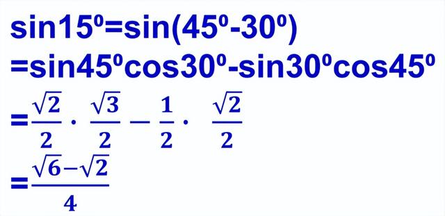 sin15度等于多少根号，三角函数值对照表（sin15°等于多少）