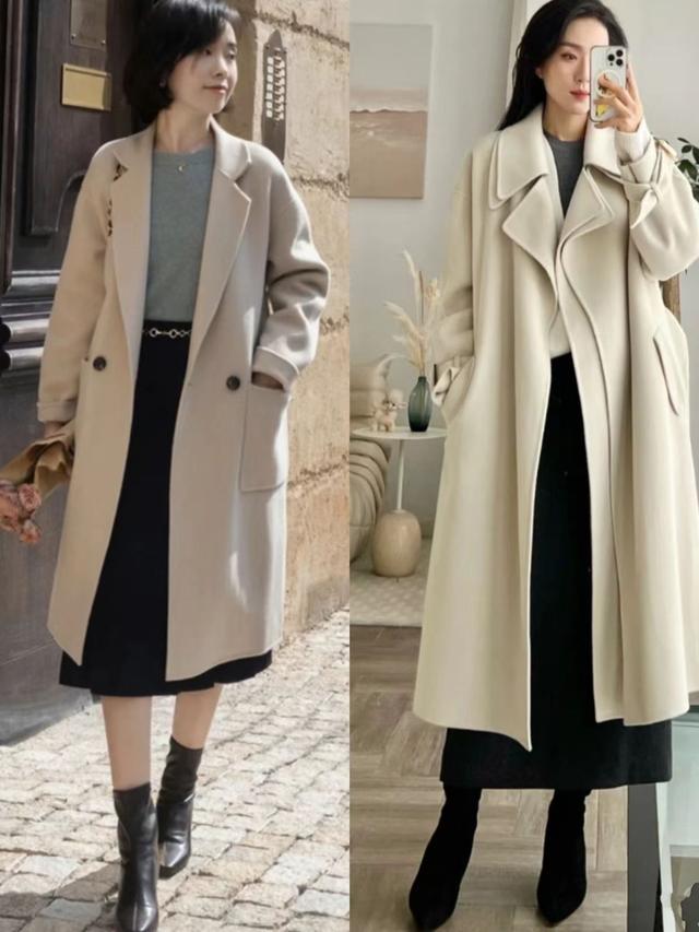 毛呢大衣怎么搭配，中款毛呢大衣怎么搭配（一看就很优雅的呢大衣造型）