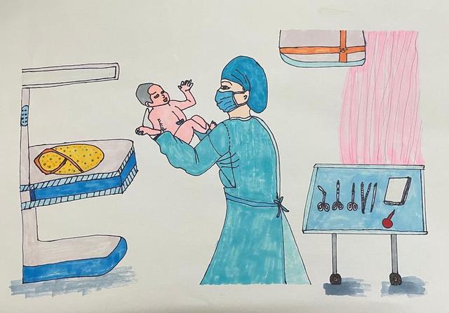 爱护眼睛绘画图片，保护眼睛的儿童画怎么画（手绘致敬白衣天使）