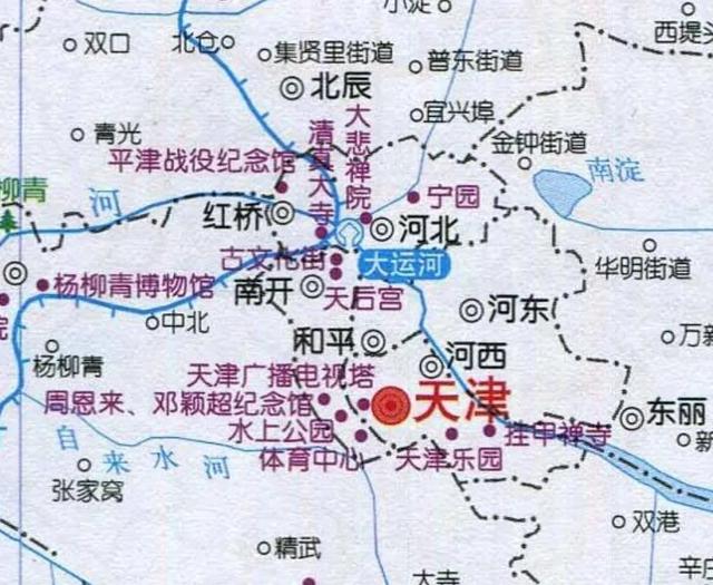 天津旅游景点地图，天津历史文化旅游地图（中国旅游地图揽胜—天津南开、和平）