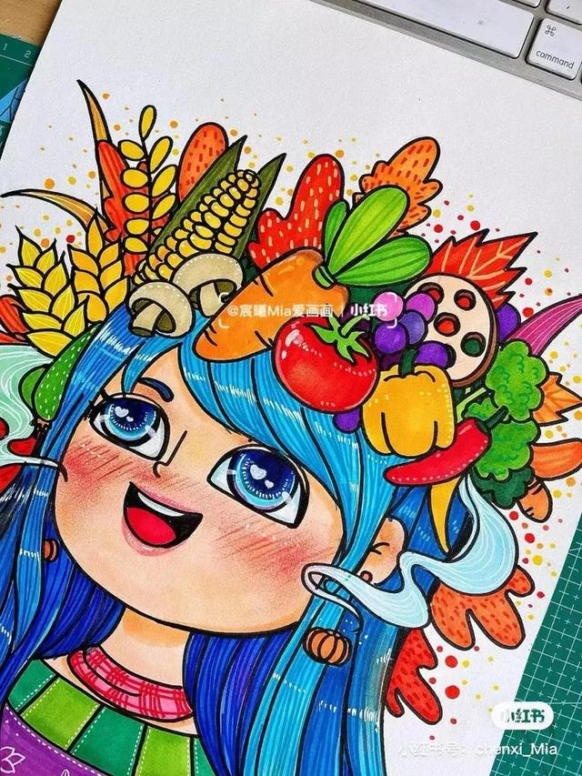 秋天最简单的画，简单秋天的简笔画方法（50张马克笔色彩丰富的秋天主题装饰画）