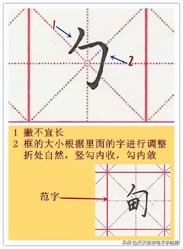 再字笔画顺序，久字笔画顺序（如何写好硬笔偏旁部首）
