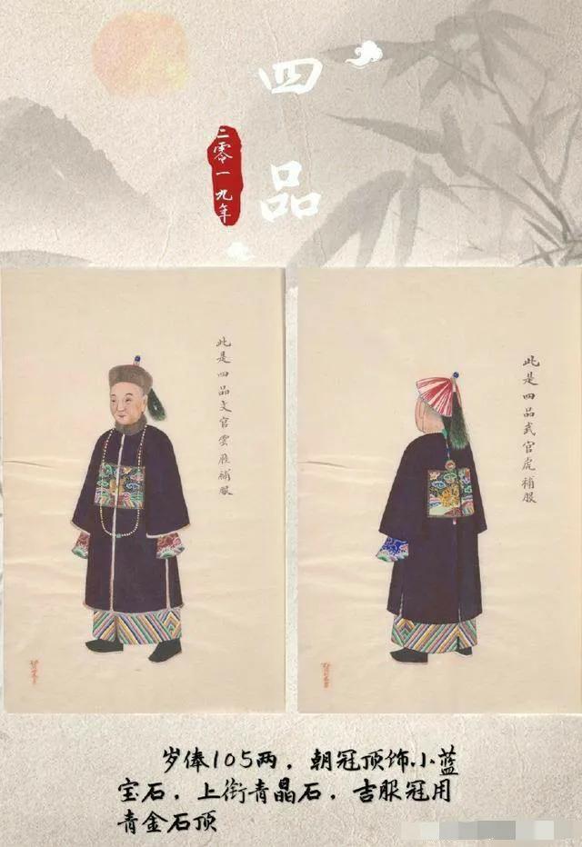 清代各式官服最新收藏价值图赏，清朝服饰女装图片（清代各品级官服图样）