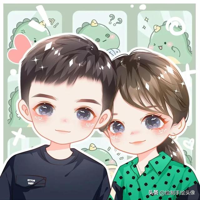 可爱动漫情侣头像微信，可爱动漫情侣头像（甜蜜幸福的卡通情侣头像）
