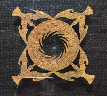 四鸟绕日的含义，四鸟绕日是什么标志（一套12个四鸟奔日图案金箔）