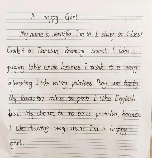 描写人的英语作文，描写人的英语作文5句话五年级（写人篇自我介绍<6>）