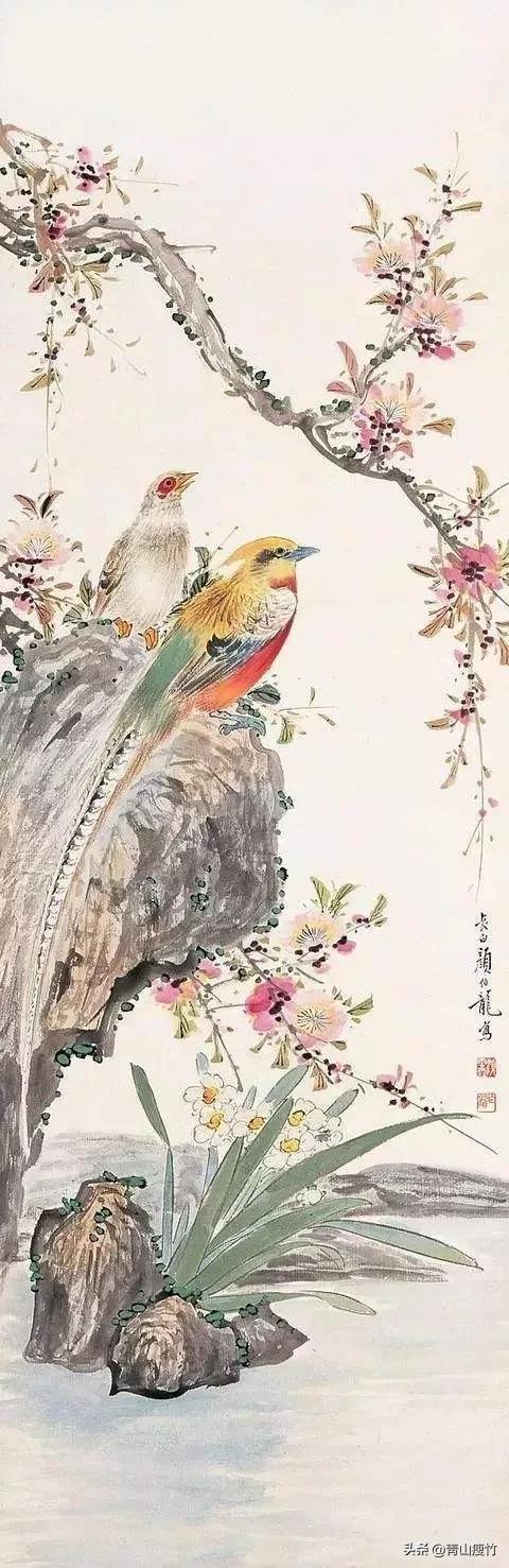 花鸟画作品欣赏，立体横幅小写意花鸟画100幅（精品花鸟画30幅，欣赏）