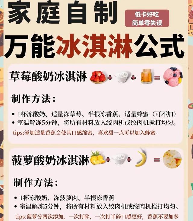 家庭自制冰淇淋，自己在家怎么做但又好吃的冰淇淋（家庭自制万能冰激凌公式）