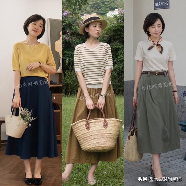 矮个子中年女人穿搭图，中年矮个女人衣服搭配（照抄她的穿搭，知性优雅有气质）