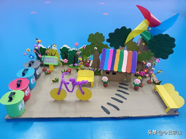 垃圾分类小手工，京山市实验小学幼儿园开展创意手工制作活动