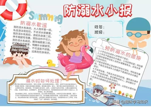 画一张最简单的防溺水手抄报，简单防溺水手抄报怎么画（防溺水安全教育小报大全）