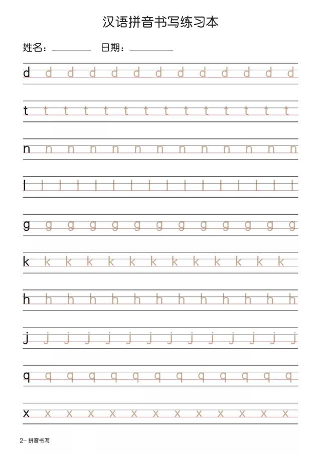 24个韵母表图片，韵母有多少个（小学一年级汉语拼音重点知识汇总+描红）