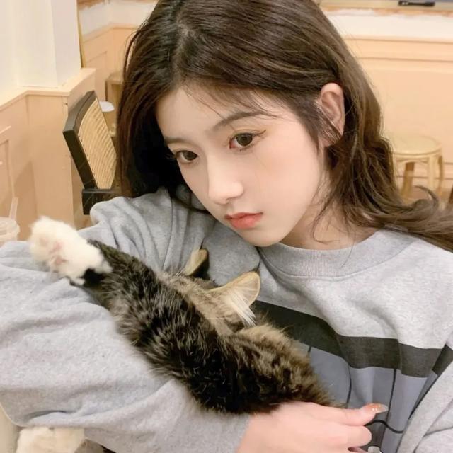 猫系女孩，微信头像，猫系女孩（女生头像：抱猫头像）