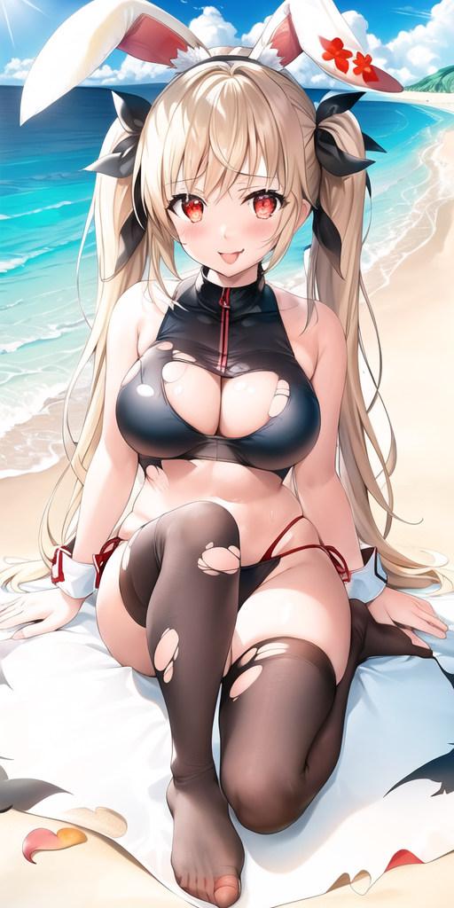 夏天的画怎么画简单又漂亮，夏天简笔画怎么画（AI绘画 海边夏日3）