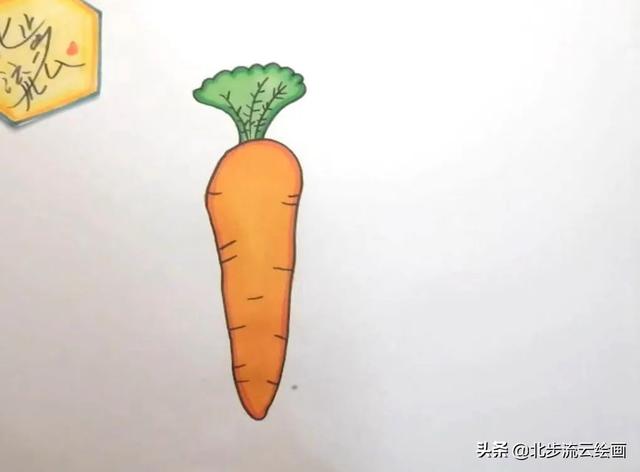 胡萝卜的简笔画，胡萝卜简笔画怎么画（胡萝卜简单的绘画步骤）