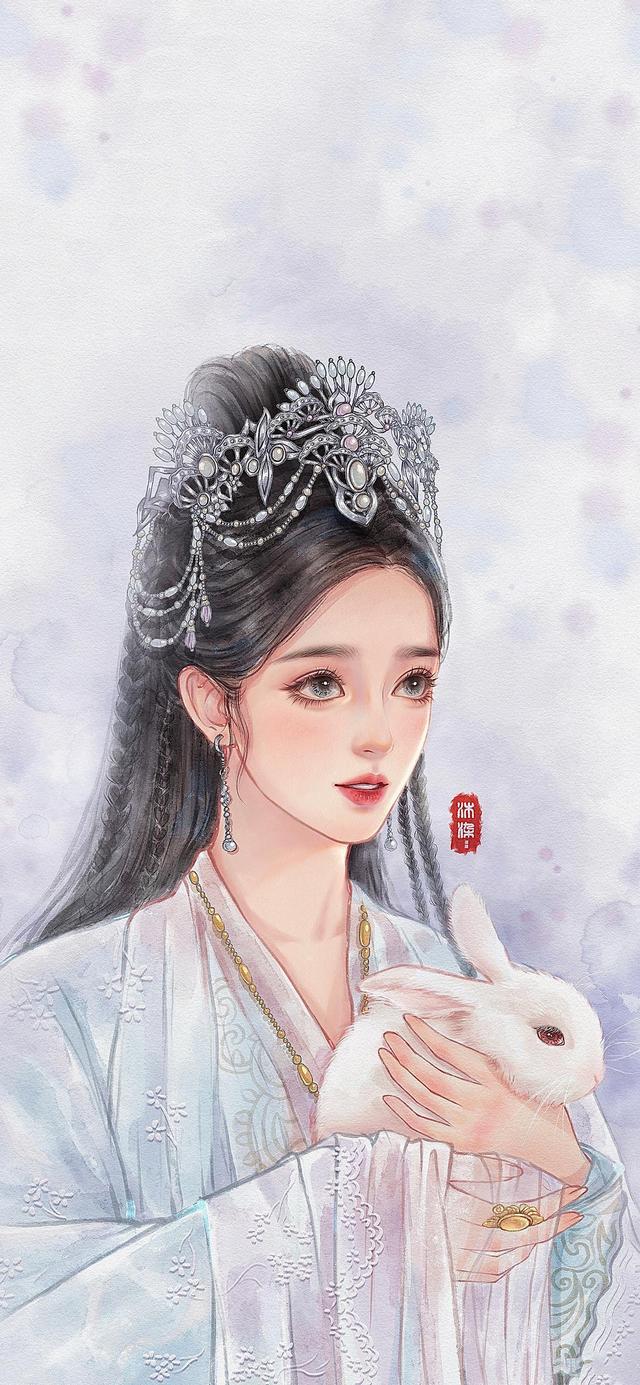 古风美女手绘插画，古风美女手绘插画图片（若有诗书藏于心）