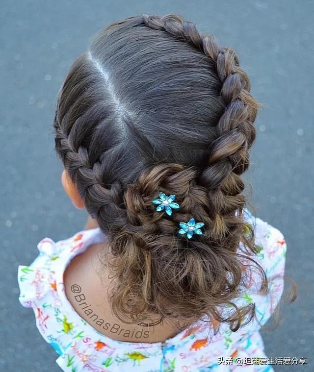 儿童公主辫子发型扎法图片