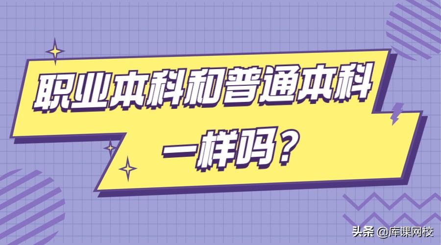 本科文凭（职业本科和普通本科一样吗）