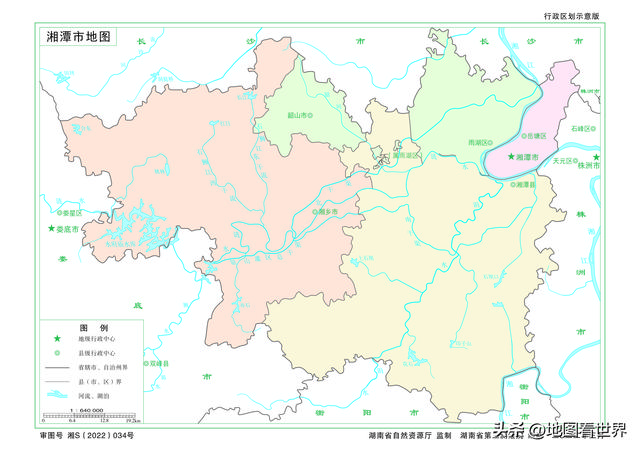 县级市是什么意思，地级市是什么意思通俗（2022年湖南省及下辖14市州标准地图政区版）