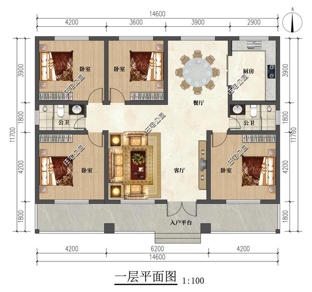 农村一层小别墅设计图，自建一层别墅户型图大全集（推荐8套图纸看看哪套适合你）